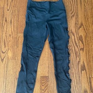 Athleta leggings with side cutout ties